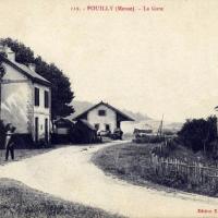 Pouilly-sur-Meuse (Meuse) La gare CPA