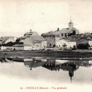 Pouilly-sur-Meuse (Meuse) Vue générale CPA