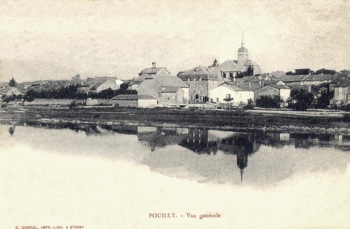 Pouilly-sur-Meuse (Meuse) Vue générale CPA