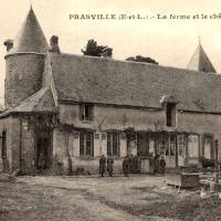 La ferme et le château CPA