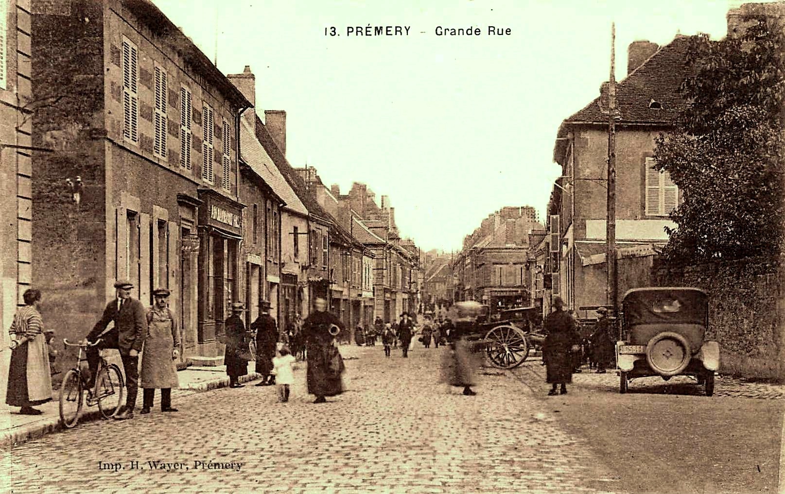 Prémery (Nièvre) La Grande Rue CPA