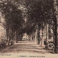 La rue de la Gare CPA