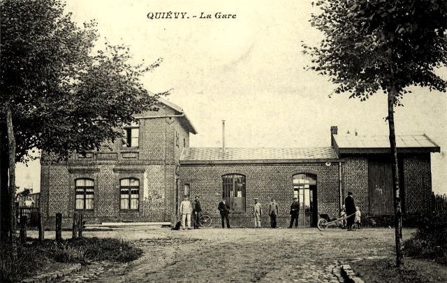 Quievy 59 la gare cpa