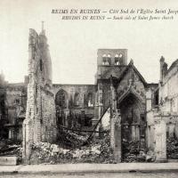 Reims 51 l eglise saint jacques 1914 1918 cpa