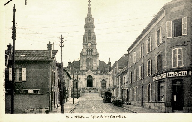 Reims 51 l eglise sainte genevieve cpa