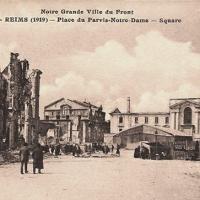 Reims 51 la place du parvis notre dame 1914 1918