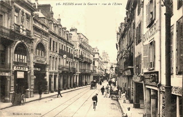 Reims 51 la rue de l etape cpa