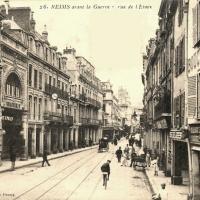 Reims 51 la rue de l etape cpa