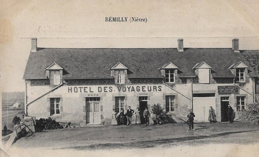 Rémilly (Nièvre) L'Hôtel des Voyageurs CPA