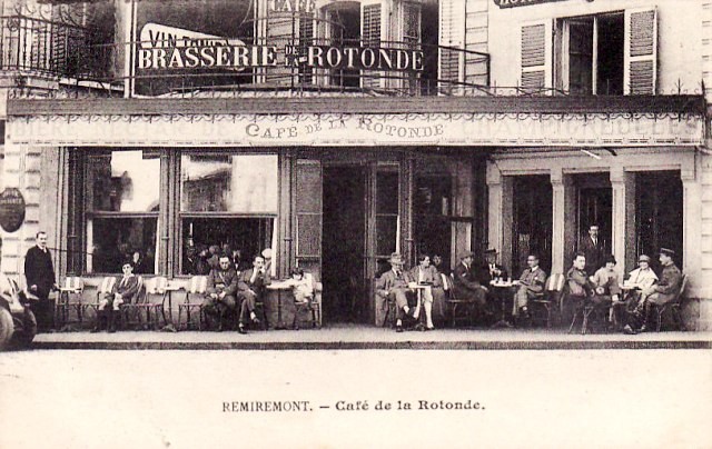 Remiremont 88 le cafe de la rotonde cpa