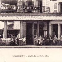 Remiremont 88 le cafe de la rotonde cpa