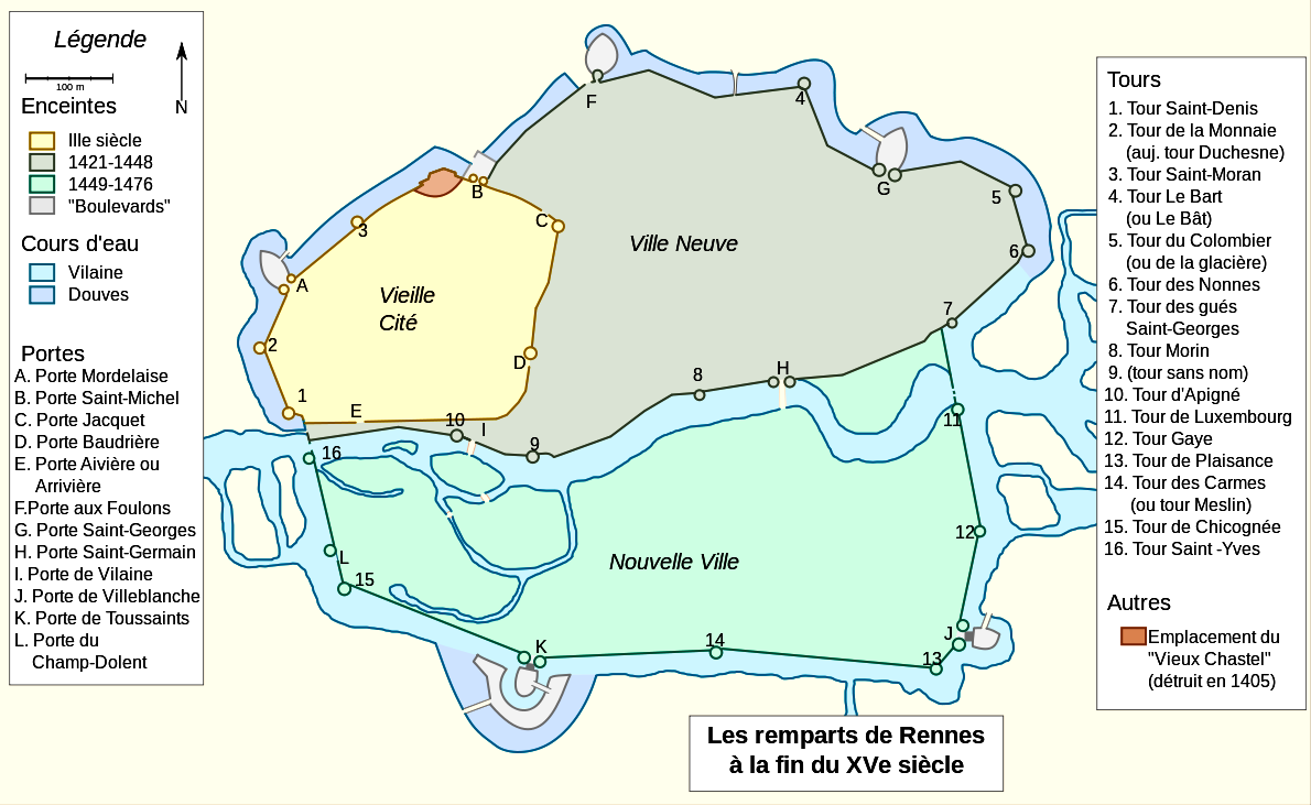 Rennes (Ille-et-Vilaine) A la fin du XVème siècle