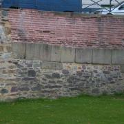 Rennes (Ille-et-Vilaine) Un pan de mur romain