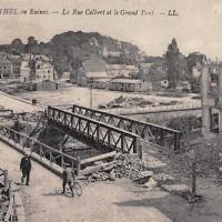 Rethel (08) 1918, les ruines du grand pont CPA