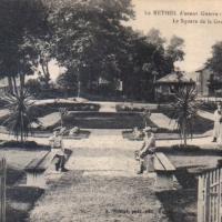 Rethel (08) Le square de la gare avant guerre CPA