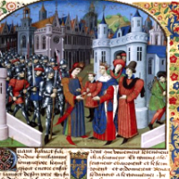 Richard Ier, enfant, présenté à Louis IV d'Outremer