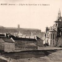 L' église du Sacré-Cœur et le séminaire (cpa)