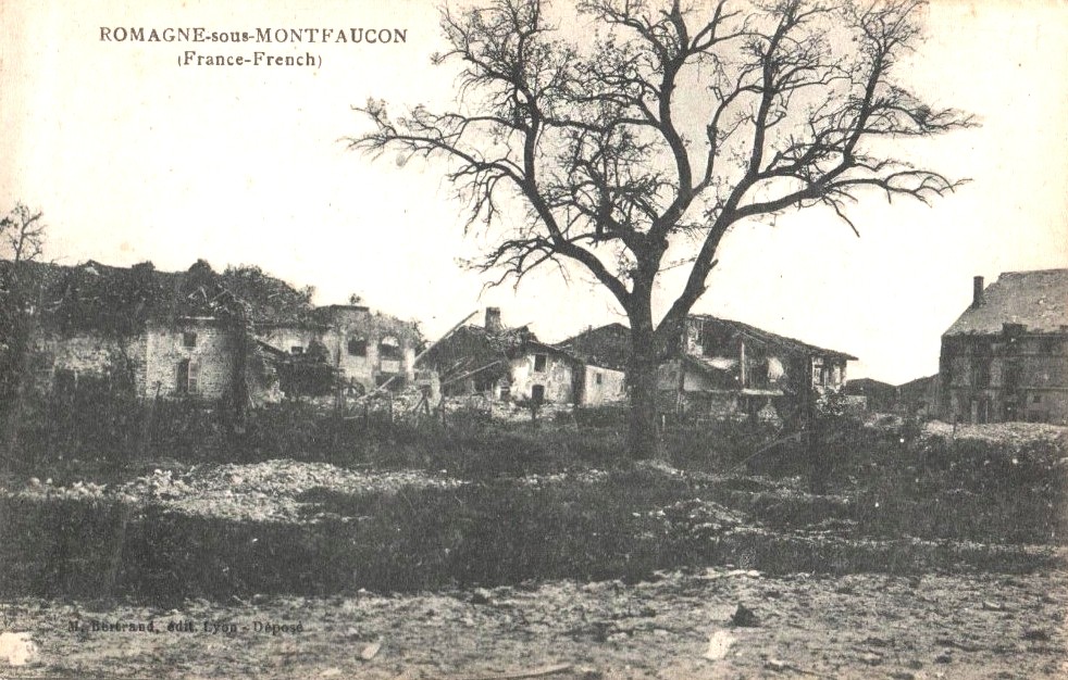 Romagne-sous-Montfaucon (Meuse) 1914-1918, ruines CPA