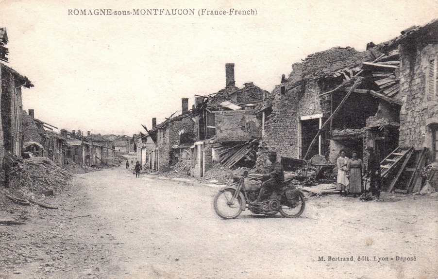 Romagne-sous-Montfaucon (Meuse) 1914-1918, ruines CPA1