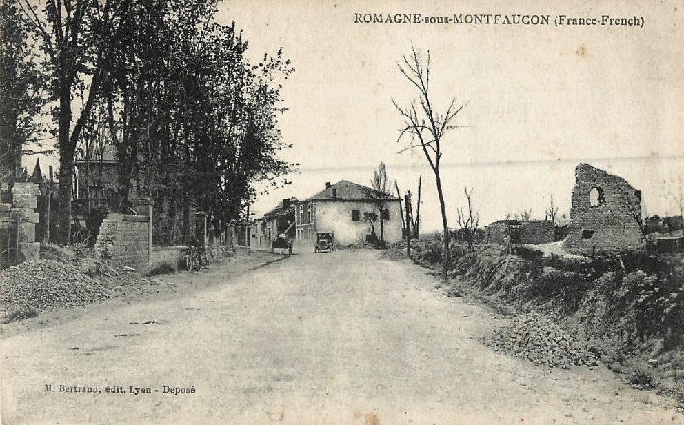 Romagne-sous-Montfaucon (Meuse) 1914-1918, ruines CPA2