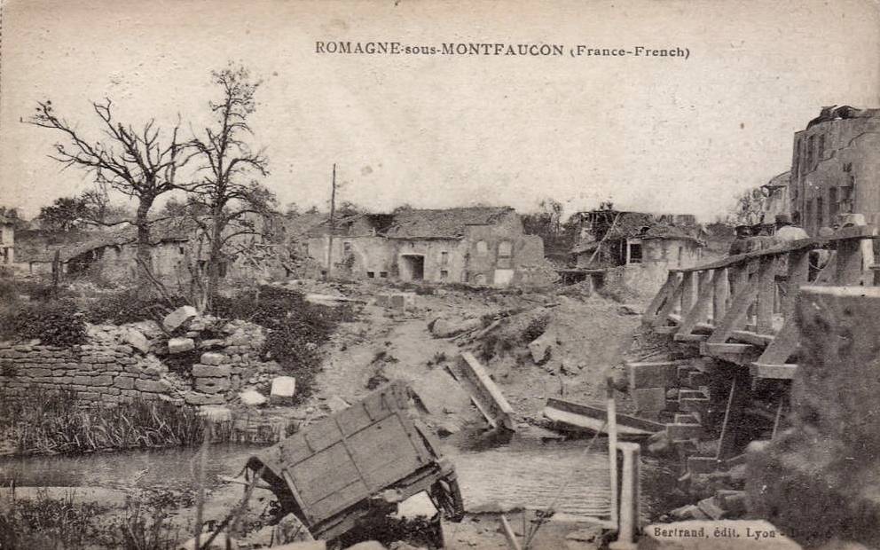 Romagne-sous-Montfaucon (Meuse) 1914-1918, ruines CPA6