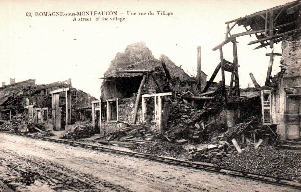 Romagne-sous-Montfaucon (Meuse) 1914-1918, ruines CPA9