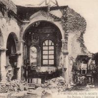 Romagne-sous-Montfaucon (Meuse) 1914-1918, ruines de l'église CPA