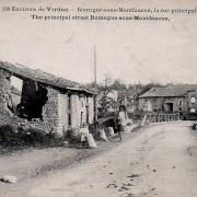 Romagne-sous-Montfaucon (Meuse) 1914-1918 ruines rue principale CPA