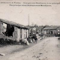 Romagne-sous-Montfaucon (Meuse) 1914-1918 ruines rue principale CPA