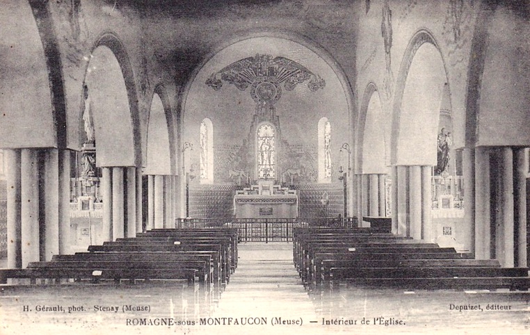 Romagne-sous-Montfaucon (Meuse) L'église Saint Michel CPA