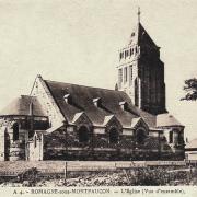 Romagne-sous-Montfaucon (Meuse) L'église après 1925 CPA