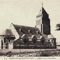 Romagne-sous-Montfaucon (Meuse) L'église après 1925 CPA