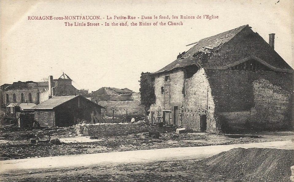 Romagne-sous-Montfaucon (Meuse)  La petite rue CPA