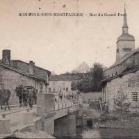 Romagne-sous-Montfaucon (Meuse)  La rue du Grand pont CPA