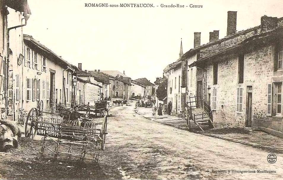 Romagne-sous-Montfaucon (Meuse)  La rue principale CPA 6