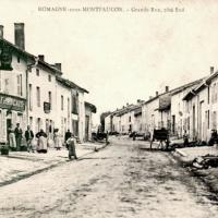 Romagne-sous-Montfaucon (Meuse)  La rue principale, Hôtel Français CPA