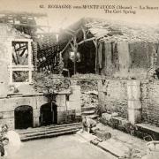 Romagne-sous-Montfaucon (Meuse)  La source du Cavi et lavoir CPA