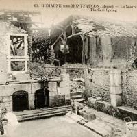 Romagne-sous-Montfaucon (Meuse)  La source du Cavi et lavoir CPA