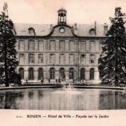 Rouen seine maritime l hotel de ville et jardin cpa