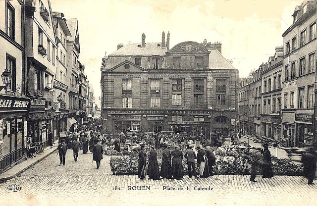 Rouen seine maritime la place de la calende cpa