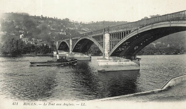 Rouen seine maritime le pont aux anglais cpa