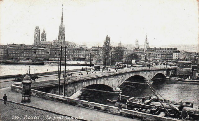 Rouen seine maritime le pont corneille cpa