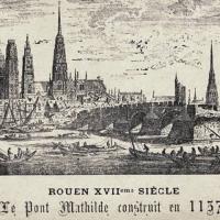 Rouen seine maritime le pont mathilde gravure