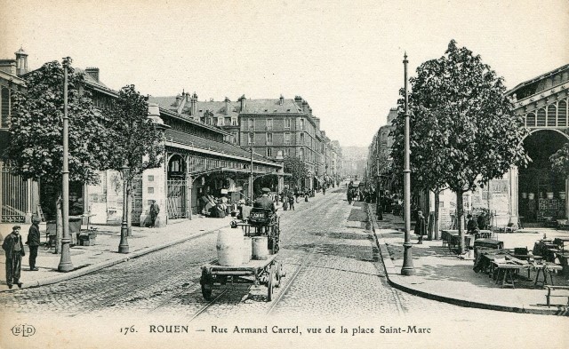 Rouen seine maritime rue armand carel cpa