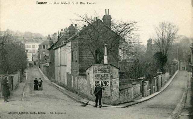 Rouen seine maritime rue malathire et cousin cpa