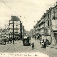 Rouen seine maritime rues lafayette et saint sever cpa