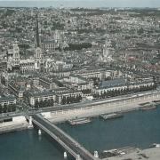 Rouen seine maritime vue aerienne cpa