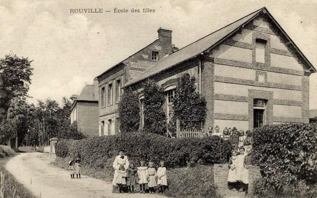 Rouville seine maritime ecole des filles cpa