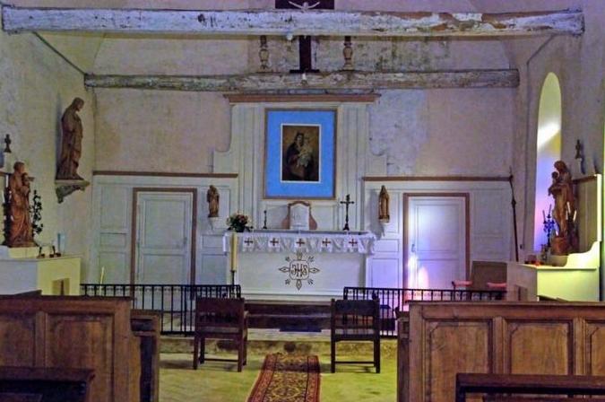 Rozoy-Bellevalle (Aisne) intérieur l'église Saint-Thibaud