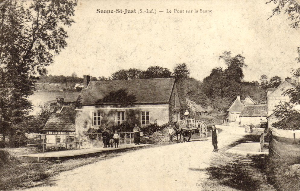 Saâne-Saint-Just (Seine Maritime) Pont sur la Saâne CPA